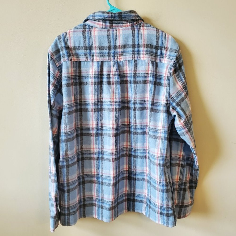 Brooklyn Cloth Heavy Flannel Shacket for Men Blue Size Large NWT - Picture 3 of 5